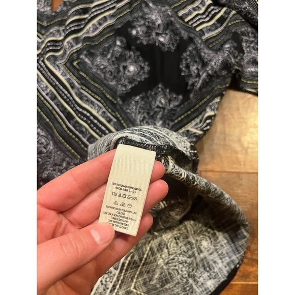 Free People Walking On A Dream Tunic Shirt Black Size Large Boho Long Sleeve - Picture 6 of 8